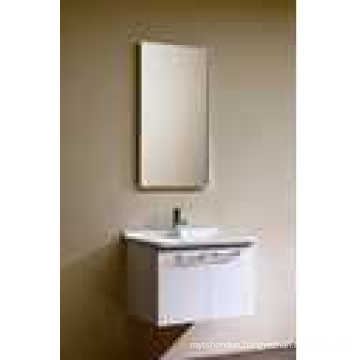 White on Wall PVC New Fashion Modern Bathroom Mirrored Cabinet (V-14027)